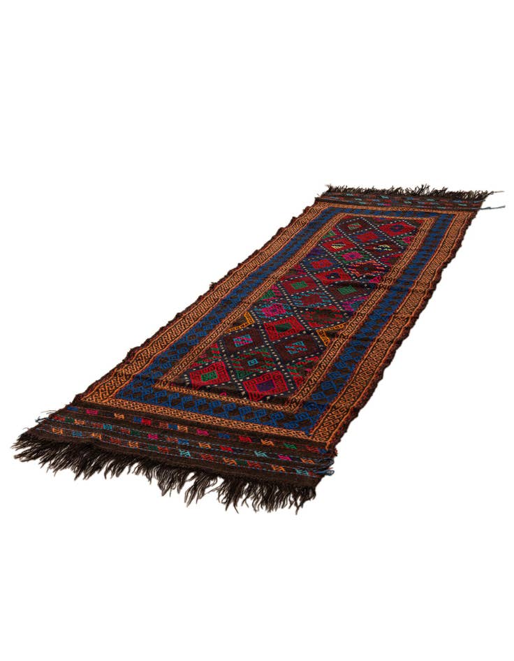 Detail image of  2' 3 x 7' 8  Hand Knotted Kilim Fars Persian Wool Runner Rug