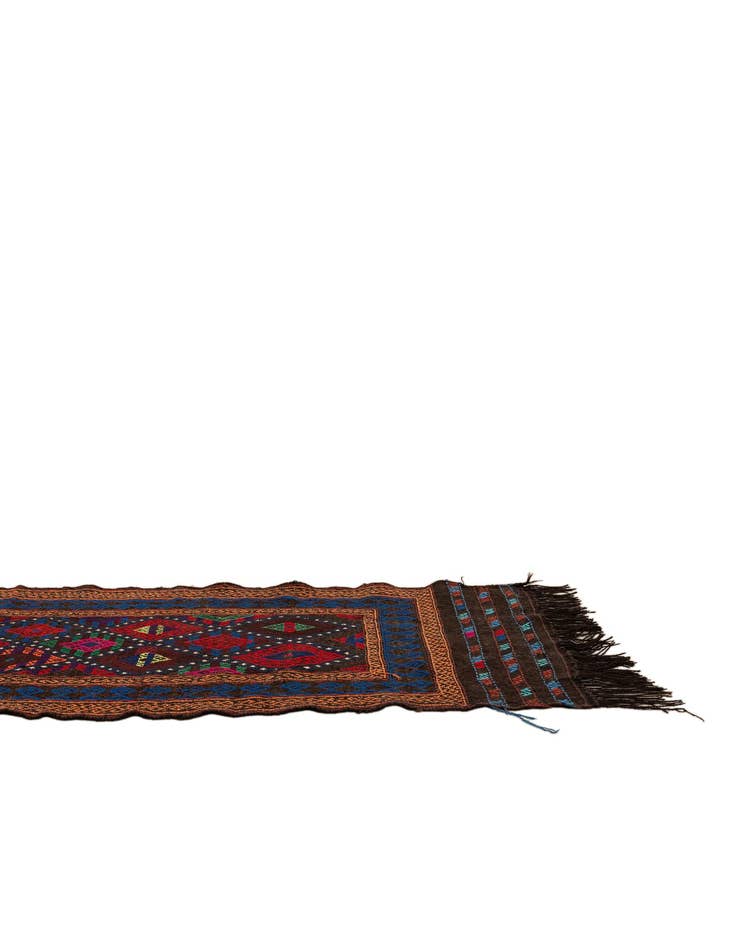 Detail image of  2' 3 x 7' 8  Hand Knotted Kilim Fars Persian Wool Runner Rug