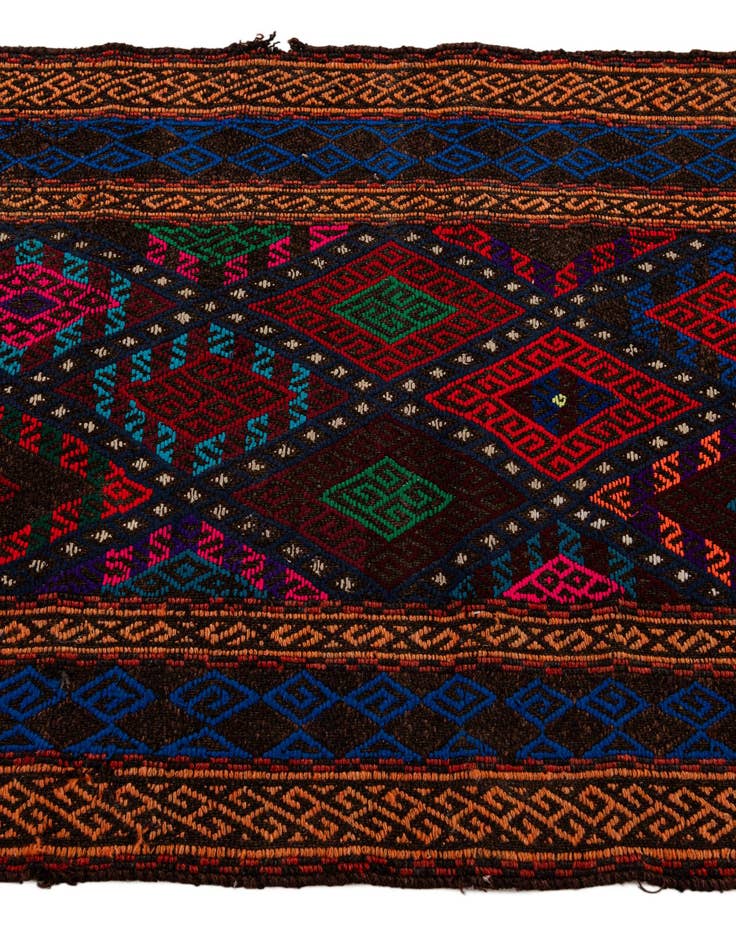 Detail image of  2' 3 x 7' 8  Hand Knotted Kilim Fars Persian Wool Runner Rug
