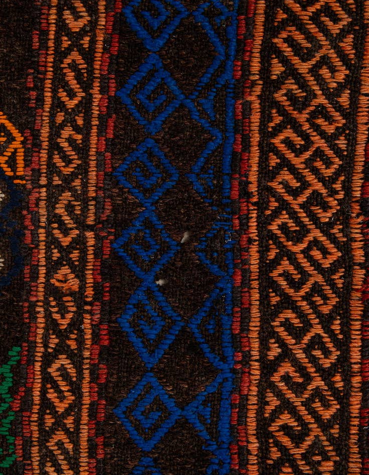 Detail image of  2' 3 x 7' 8  Hand Knotted Kilim Fars Persian Wool Runner Rug