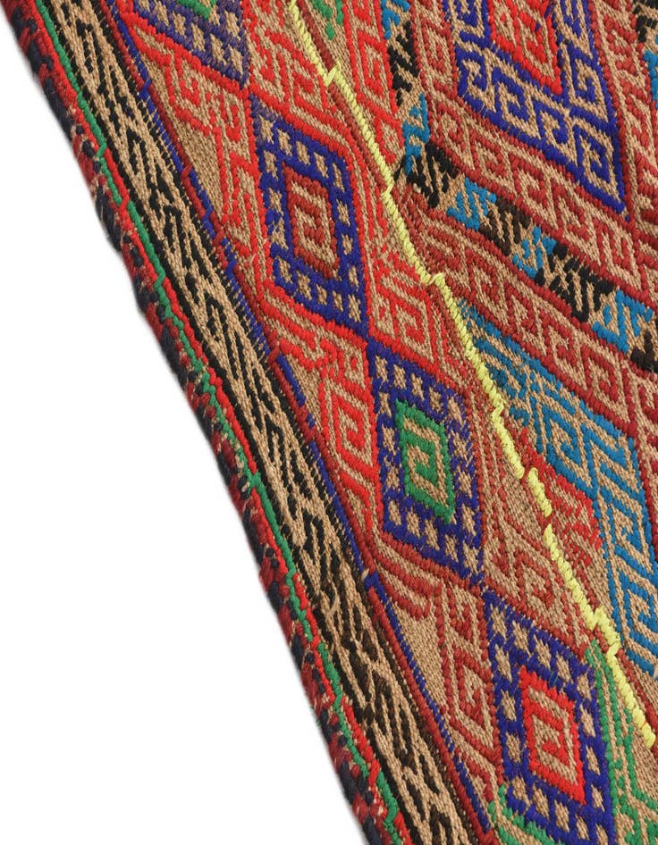 Detail image of  2' 1 x 9' 4  Hand Knotted Kilim Fars Persian Wool Runner Rug