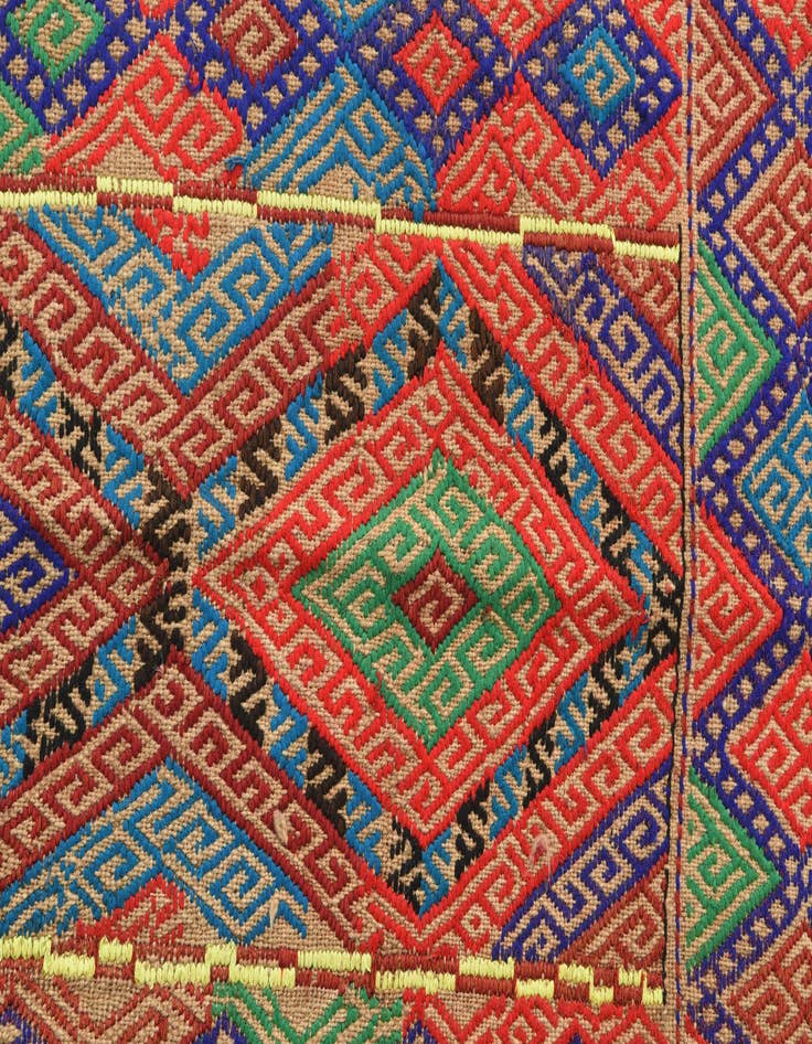 Detail image of  2' 1 x 9' 4  Hand Knotted Kilim Fars Persian Wool Runner Rug