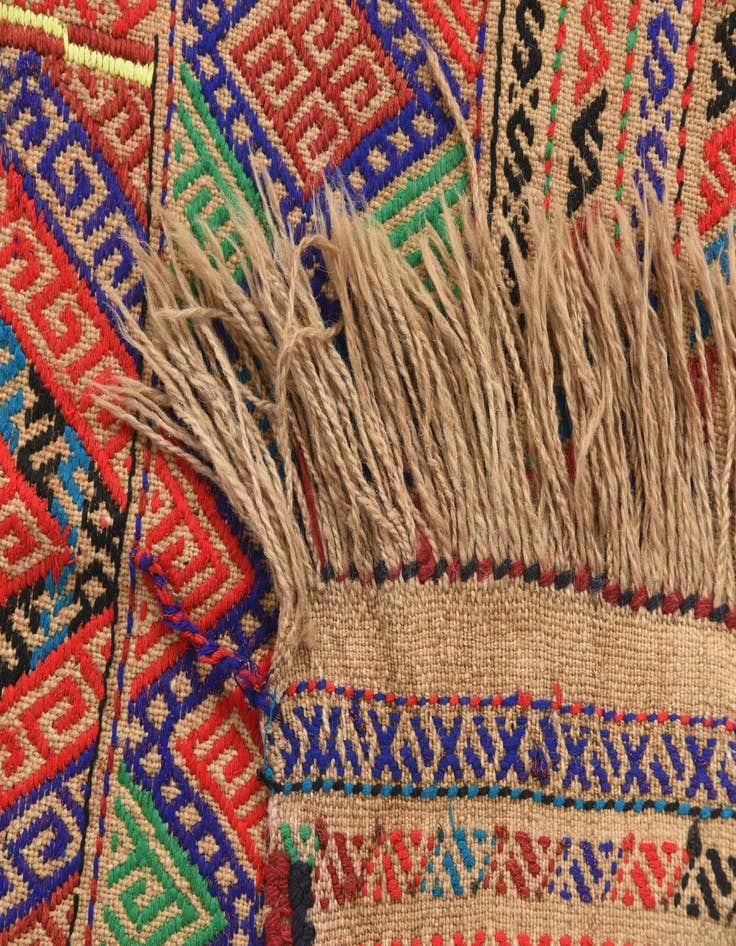 Detail image of  2' 1 x 9' 4  Hand Knotted Kilim Fars Persian Wool Runner Rug