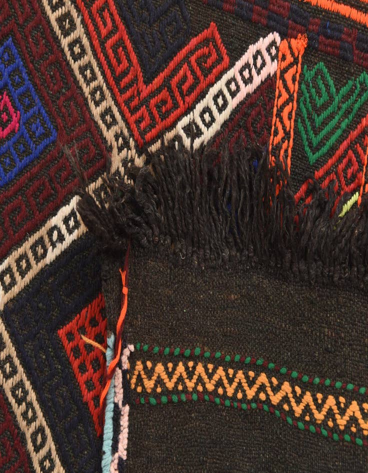 Detail image of  2' 2 x 9'  Hand Knotted Kilim Fars Persian Wool Runner Rug