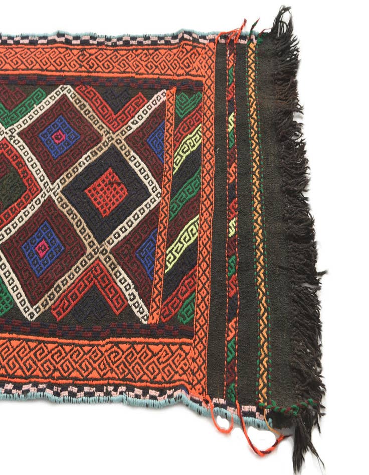 Detail image of  2' 2 x 9'  Hand Knotted Kilim Fars Persian Wool Runner Rug