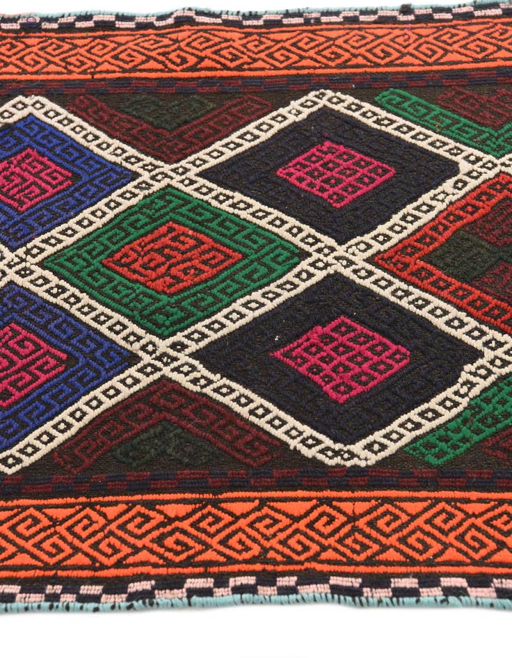 Detail image of  2' 2 x 9'  Hand Knotted Kilim Fars Persian Wool Runner Rug