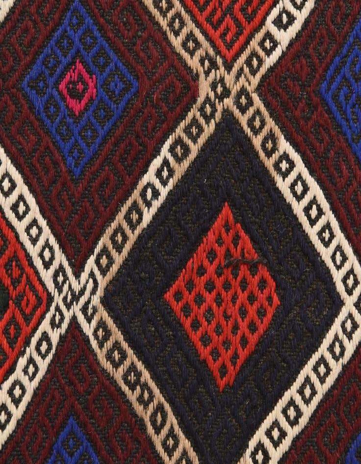 Detail image of  2' 2 x 9'  Hand Knotted Kilim Fars Persian Wool Runner Rug