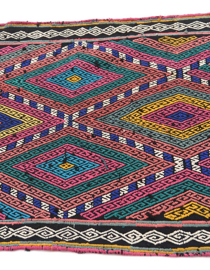 Detail image of  2' 3 x 8' 9  Hand Knotted Kilim Fars Persian Wool Runner Rug