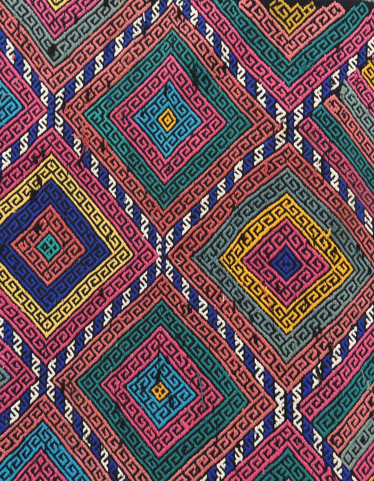 Detail image of  2' 3 x 8' 9  Hand Knotted Kilim Fars Persian Wool Runner Rug