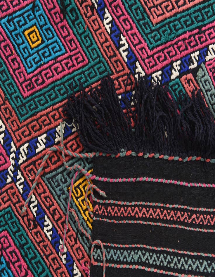 Detail image of  2' 3 x 8' 9  Hand Knotted Kilim Fars Persian Wool Runner Rug