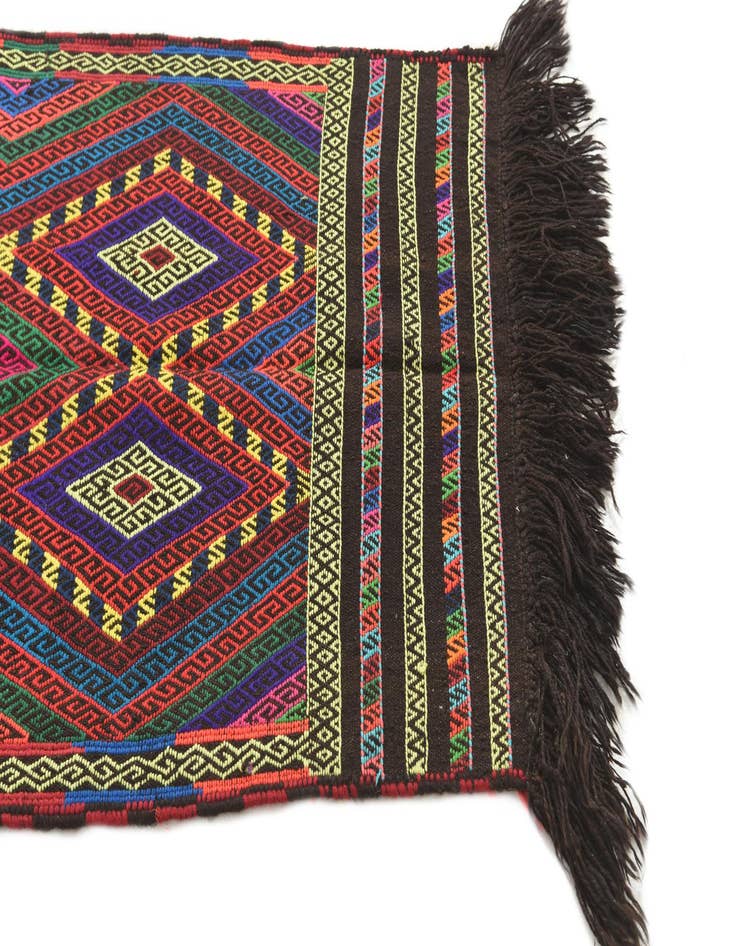 Detail image of  2' 7 x 9'  Hand Knotted Kilim Fars Persian Wool Runner Rug