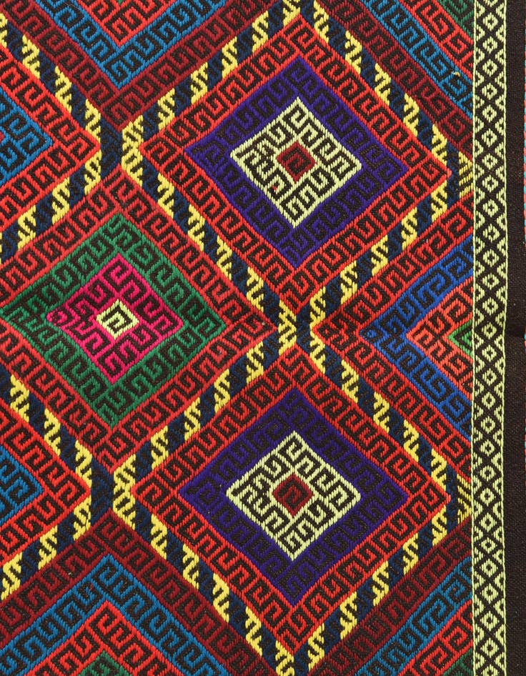 Detail image of  2' 7 x 9'  Hand Knotted Kilim Fars Persian Wool Runner Rug