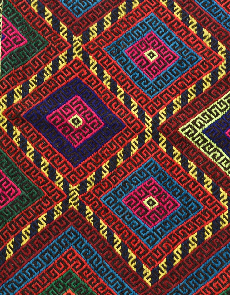 Detail image of  2' 7 x 9'  Hand Knotted Kilim Fars Persian Wool Runner Rug