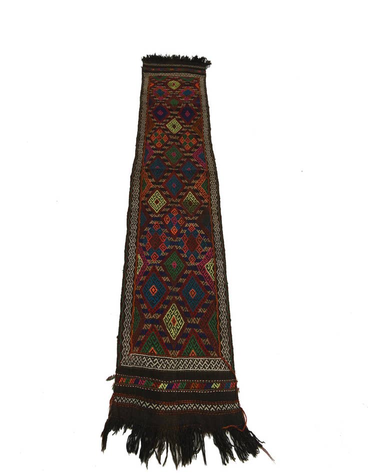 Detail image of  2' 2 x 7' 10  Hand Knotted Kilim Fars Persian Wool Runner Rug