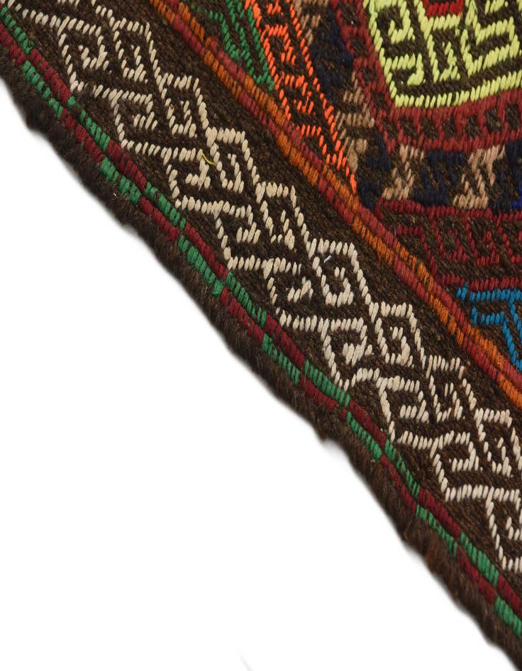 Detail image of  2' 2 x 7' 10  Hand Knotted Kilim Fars Persian Wool Runner Rug