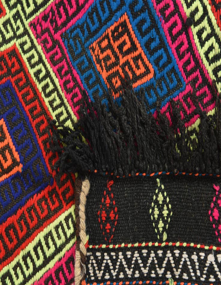 Detail image of  2' 2 x 7'  Hand Knotted Kilim Fars Persian Wool Runner Rug