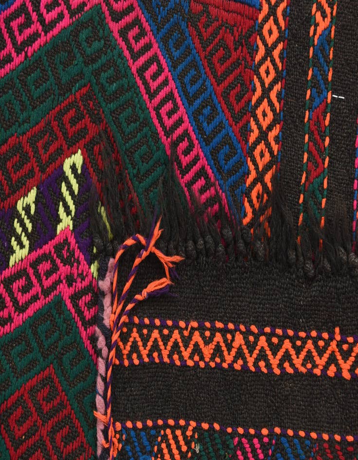 Detail image of  2' x 8' 4  Hand Knotted Kilim Fars Persian Wool Runner Rug