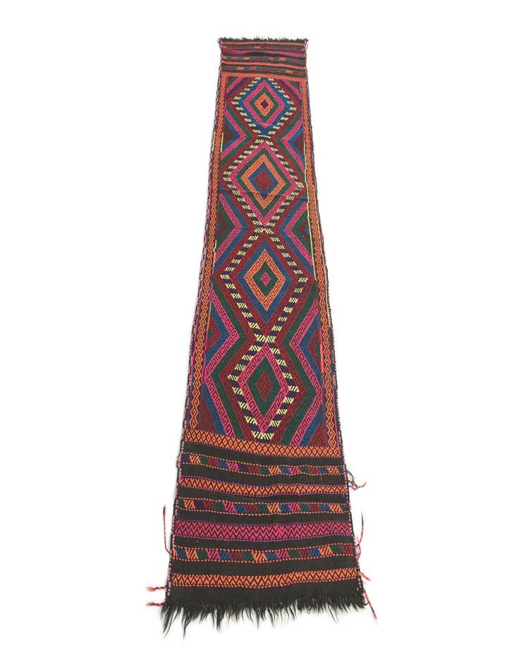 Detail image of  2' x 8' 4  Hand Knotted Kilim Fars Persian Wool Runner Rug