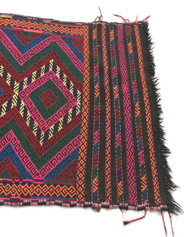 Detail image of  2' x 8' 4  Hand Knotted Kilim Fars Persian Wool Runner Rug