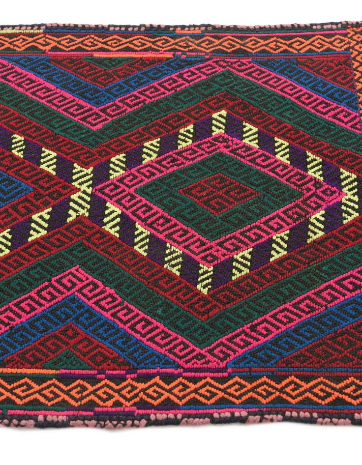 Detail image of  2' x 8' 4  Hand Knotted Kilim Fars Persian Wool Runner Rug