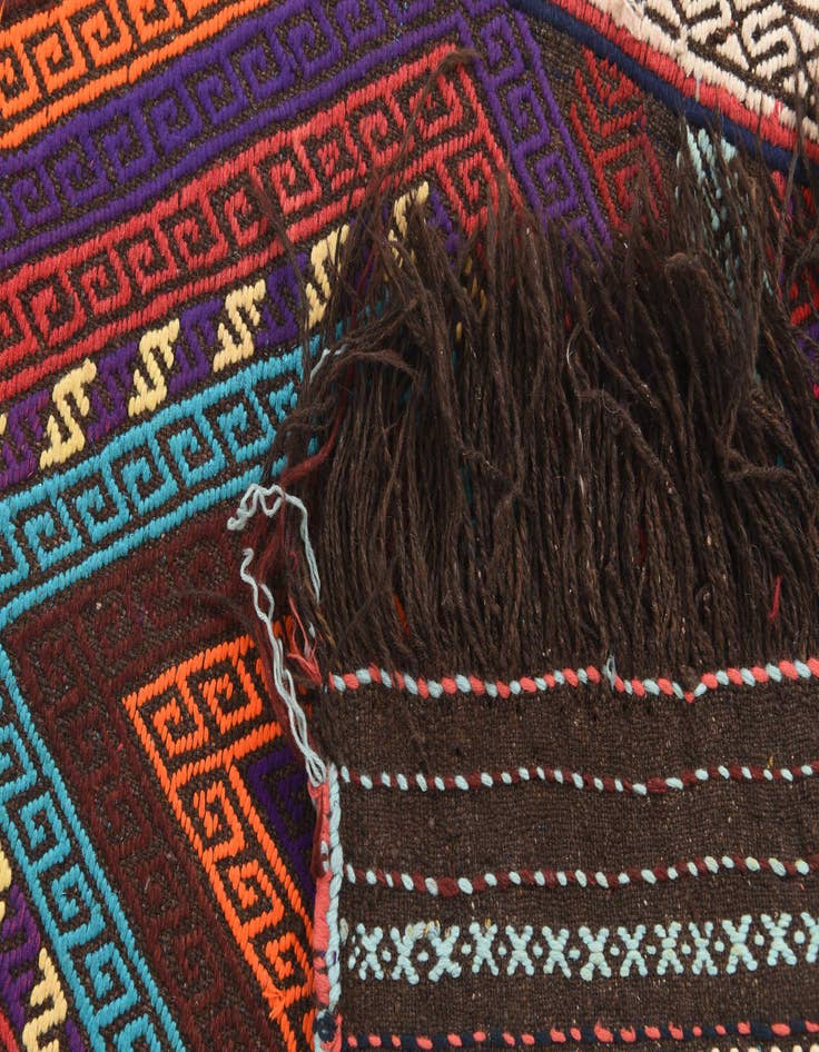 Detail image of  2' 3 x 8' 1  Hand Knotted Kilim Fars Persian Wool Runner Rug