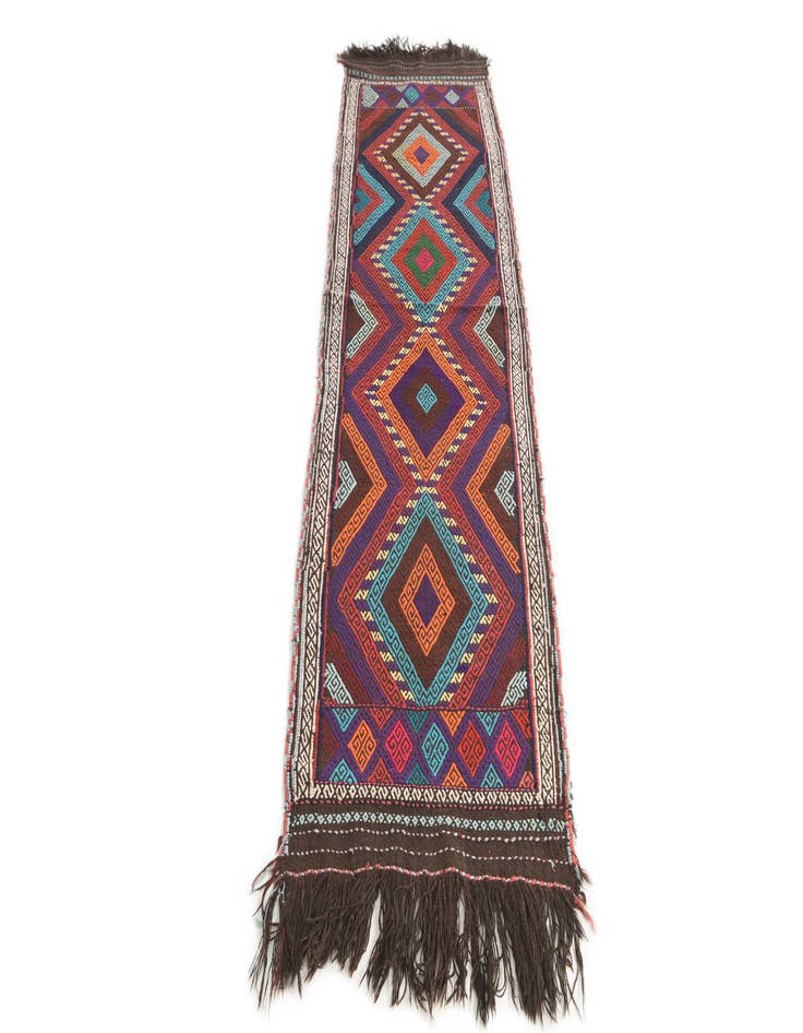 Detail image of  2' 3 x 8' 1  Hand Knotted Kilim Fars Persian Wool Runner Rug