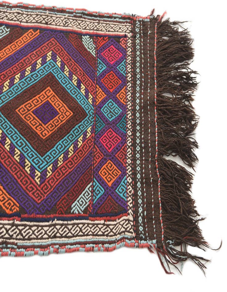 Detail image of  2' 3 x 8' 1  Hand Knotted Kilim Fars Persian Wool Runner Rug