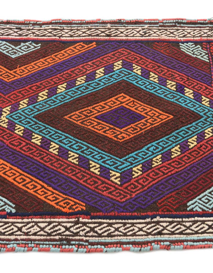 Detail image of  2' 3 x 8' 1  Hand Knotted Kilim Fars Persian Wool Runner Rug