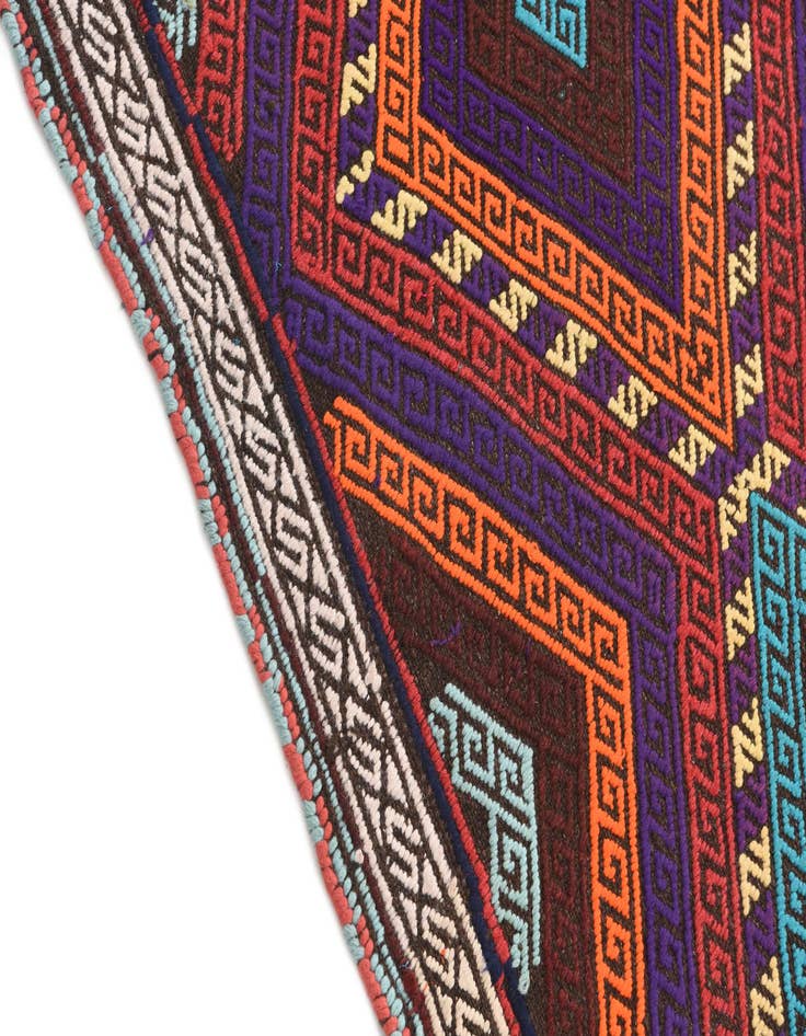 Detail image of  2' 3 x 8' 1  Hand Knotted Kilim Fars Persian Wool Runner Rug