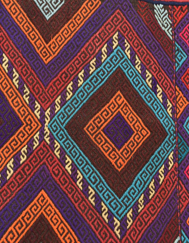 Detail image of  2' 3 x 8' 1  Hand Knotted Kilim Fars Persian Wool Runner Rug