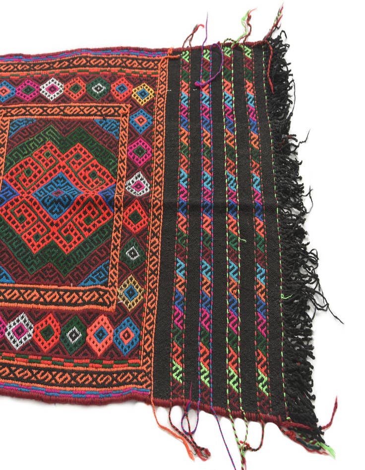 Detail image of  1' 10 x 6' 8  Hand Knotted Kilim Fars Persian Wool Runner Rug