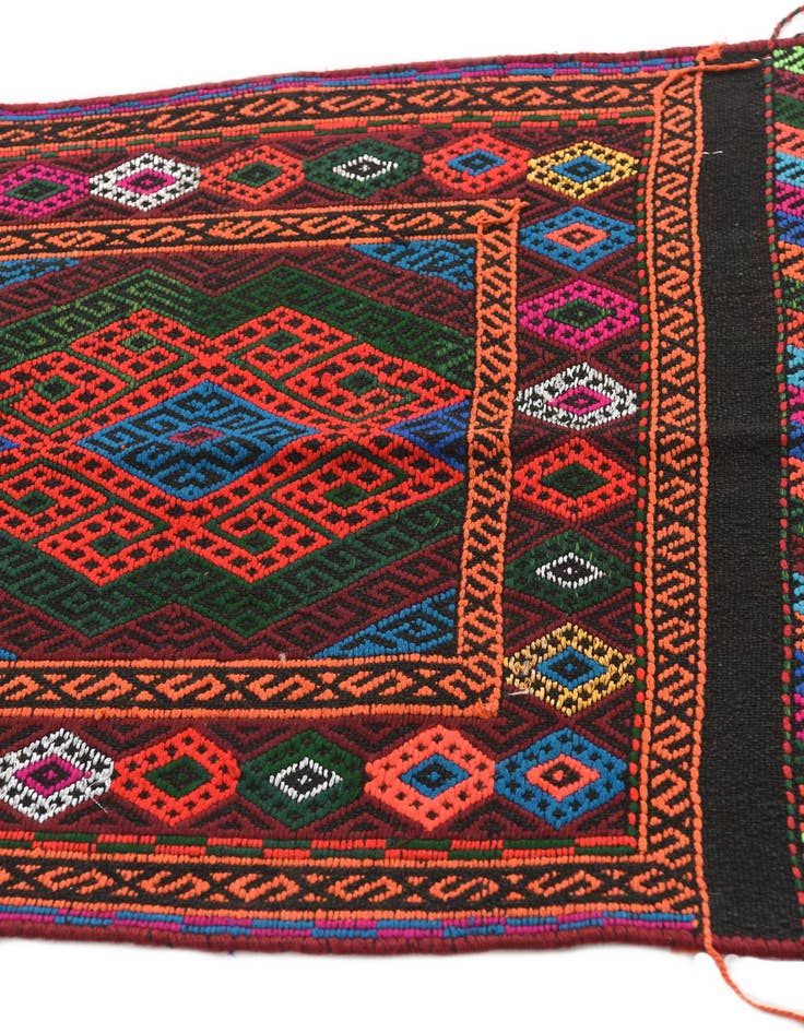 Detail image of  1' 10 x 6' 8  Hand Knotted Kilim Fars Persian Wool Runner Rug