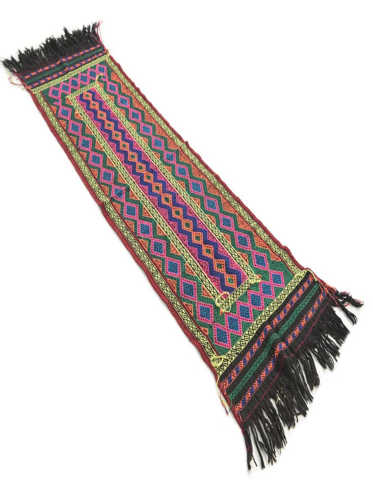 Detail image of  2' x 6' 9  Hand Knotted Kilim Fars Persian Wool Runner Rug