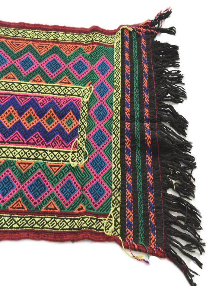 Detail image of  2' x 6' 9  Hand Knotted Kilim Fars Persian Wool Runner Rug