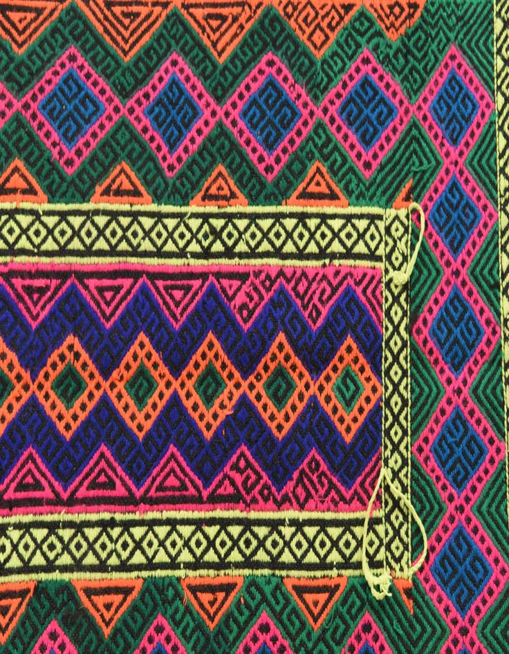 Detail image of  2' x 6' 9  Hand Knotted Kilim Fars Persian Wool Runner Rug