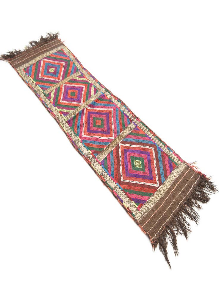 Detail image of  2' 2 x 7' 6  Hand Knotted Kilim Fars Persian Wool Runner Rug