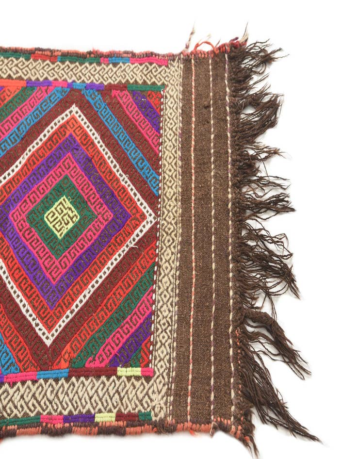 Detail image of  2' 2 x 7' 6  Hand Knotted Kilim Fars Persian Wool Runner Rug