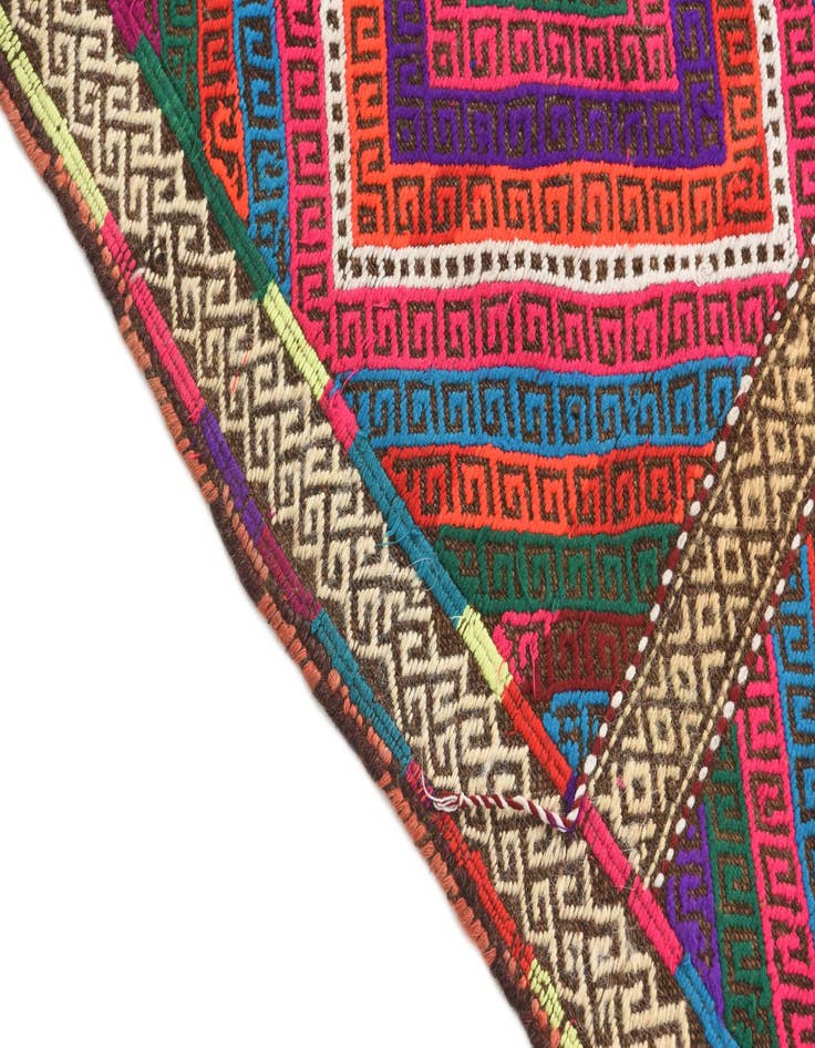 Detail image of  2' 2 x 7' 6  Hand Knotted Kilim Fars Persian Wool Runner Rug