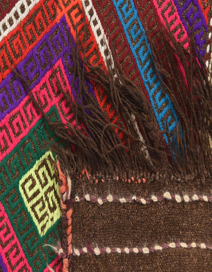 Detail image of  2' 2 x 7' 6  Hand Knotted Kilim Fars Persian Wool Runner Rug