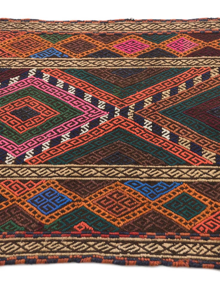 Detail image of  2' 3 x 8' 7  Hand Knotted Kilim Fars Persian Wool Runner Rug