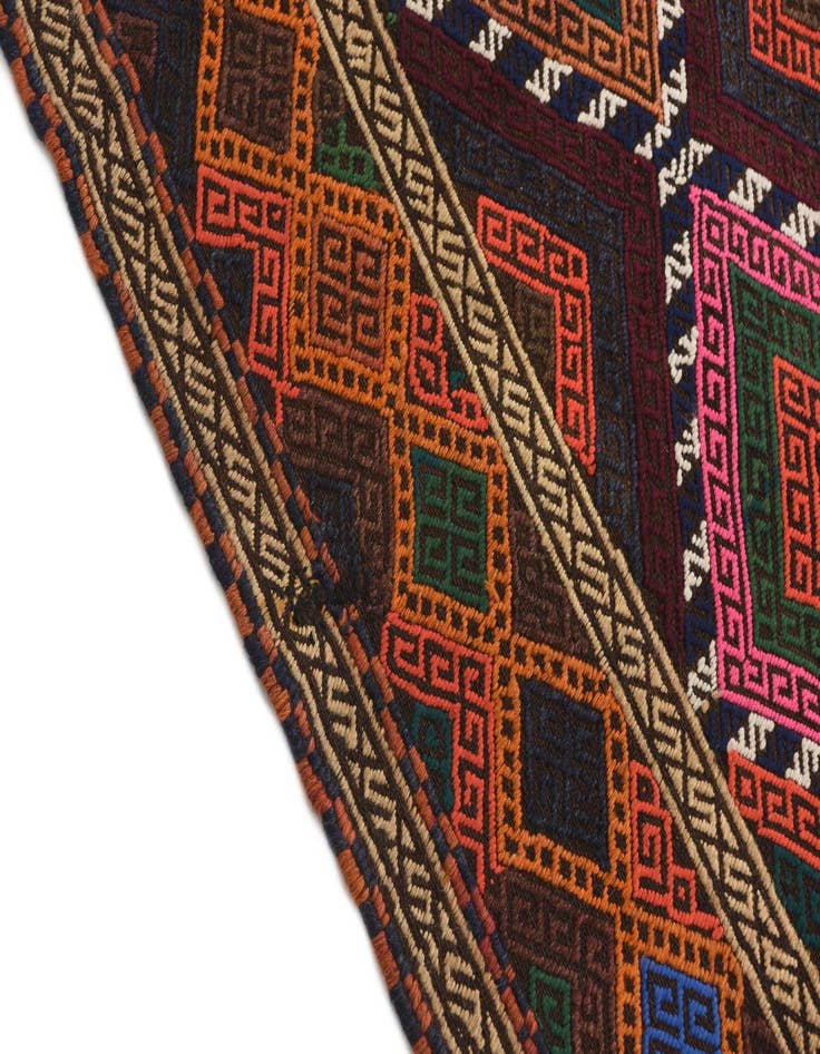 Detail image of  2' 3 x 8' 7  Hand Knotted Kilim Fars Persian Wool Runner Rug