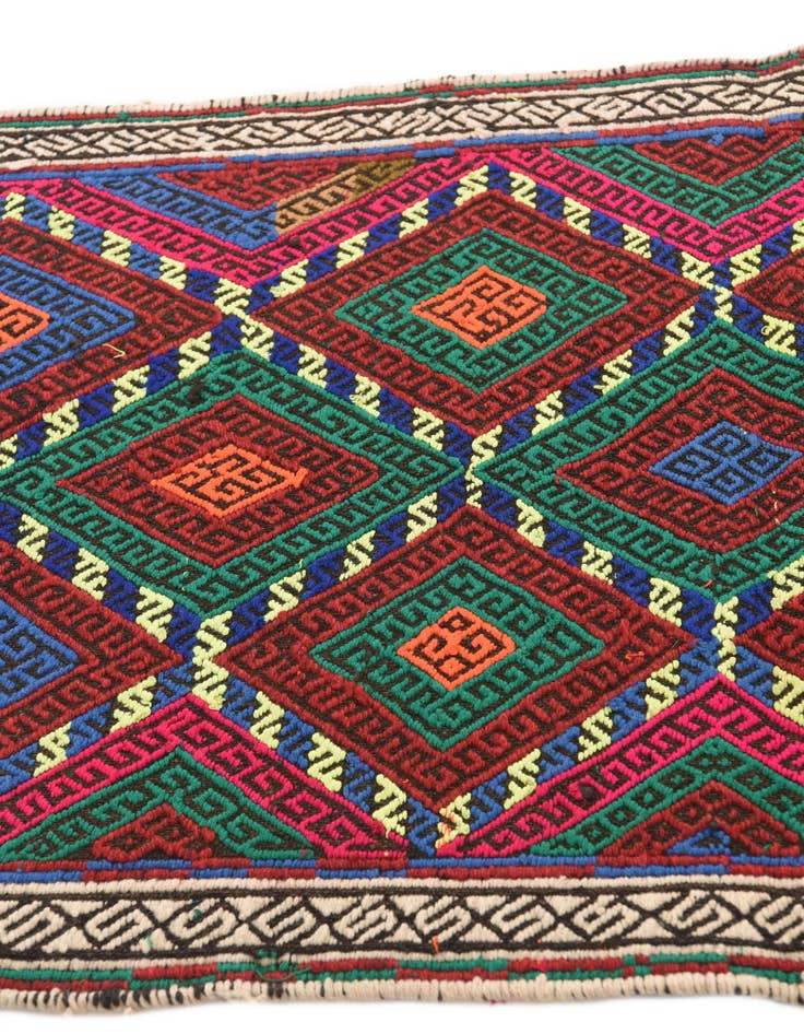 Detail image of  2' 3 x 10' 5  Hand Knotted Kilim Fars Persian Wool Runner Rug