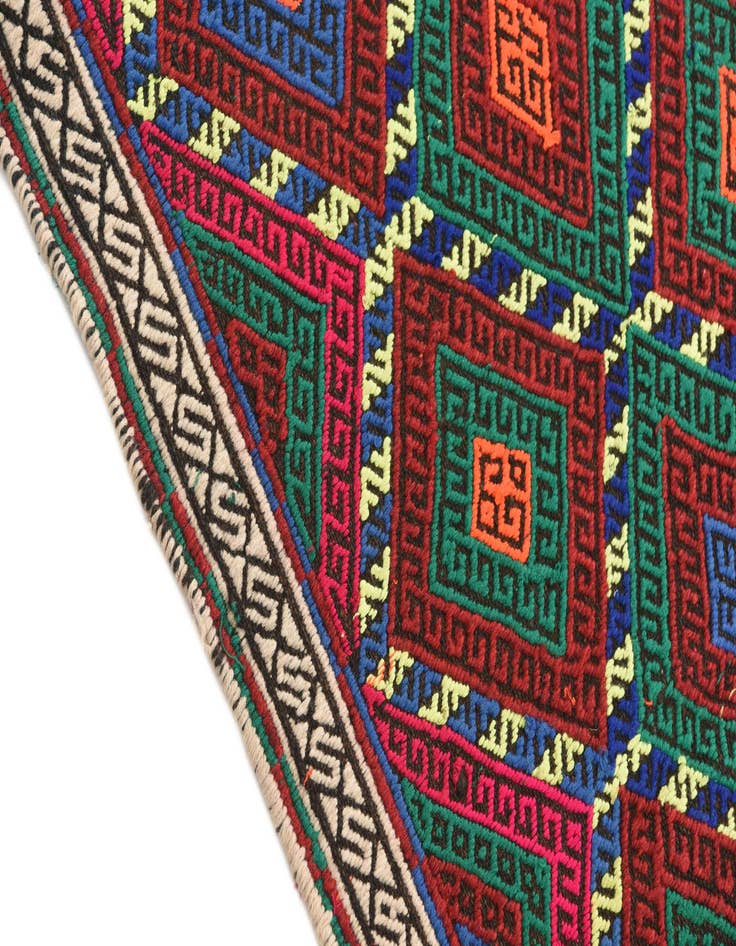 Detail image of  2' 3 x 10' 5  Hand Knotted Kilim Fars Persian Wool Runner Rug