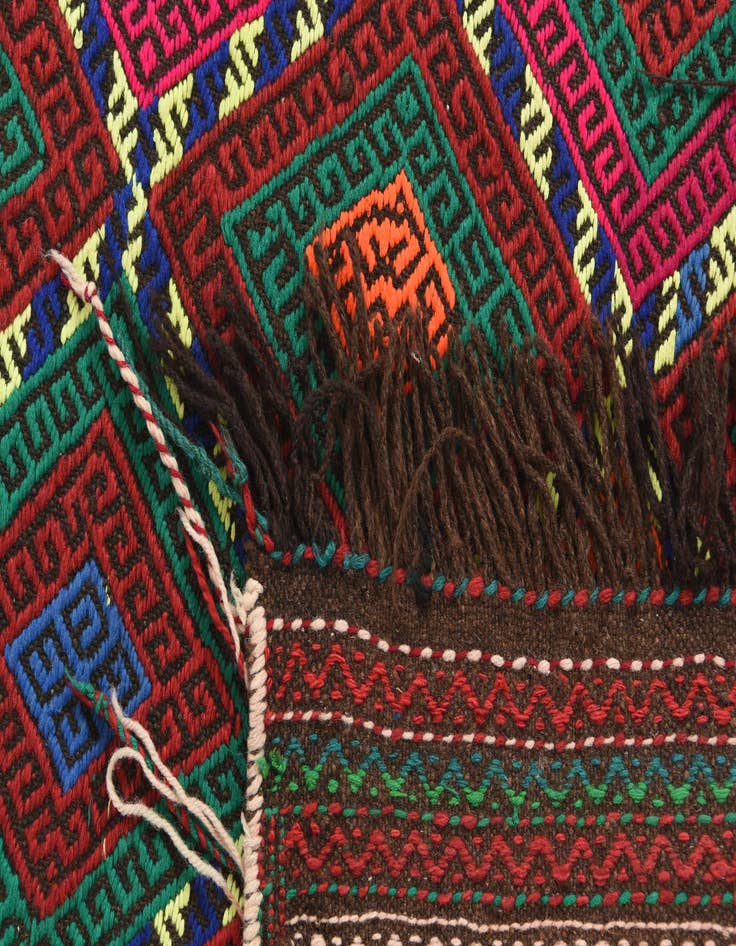 Detail image of  2' 3 x 10' 5  Hand Knotted Kilim Fars Persian Wool Runner Rug