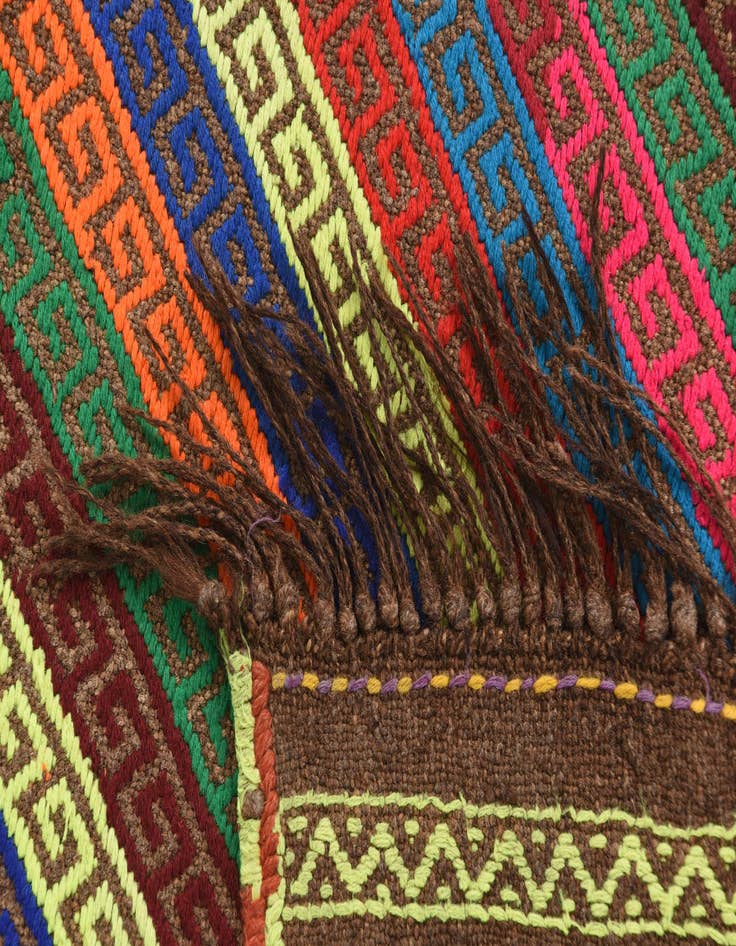 Detail image of  1' 10 x 8'  Hand Knotted Kilim Fars Persian Wool Runner Rug