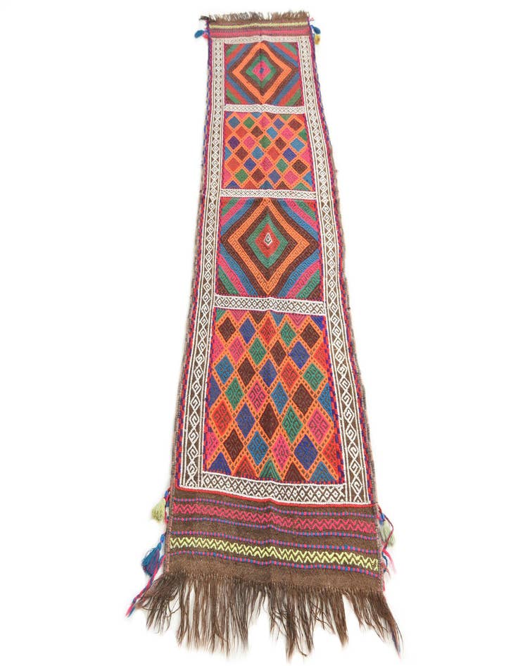 Detail image of  2' 1 x 7' 9  Hand Knotted Kilim Fars Persian Wool Runner Rug