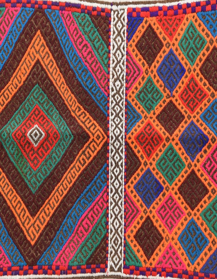 Detail image of  2' 1 x 7' 9  Hand Knotted Kilim Fars Persian Wool Runner Rug