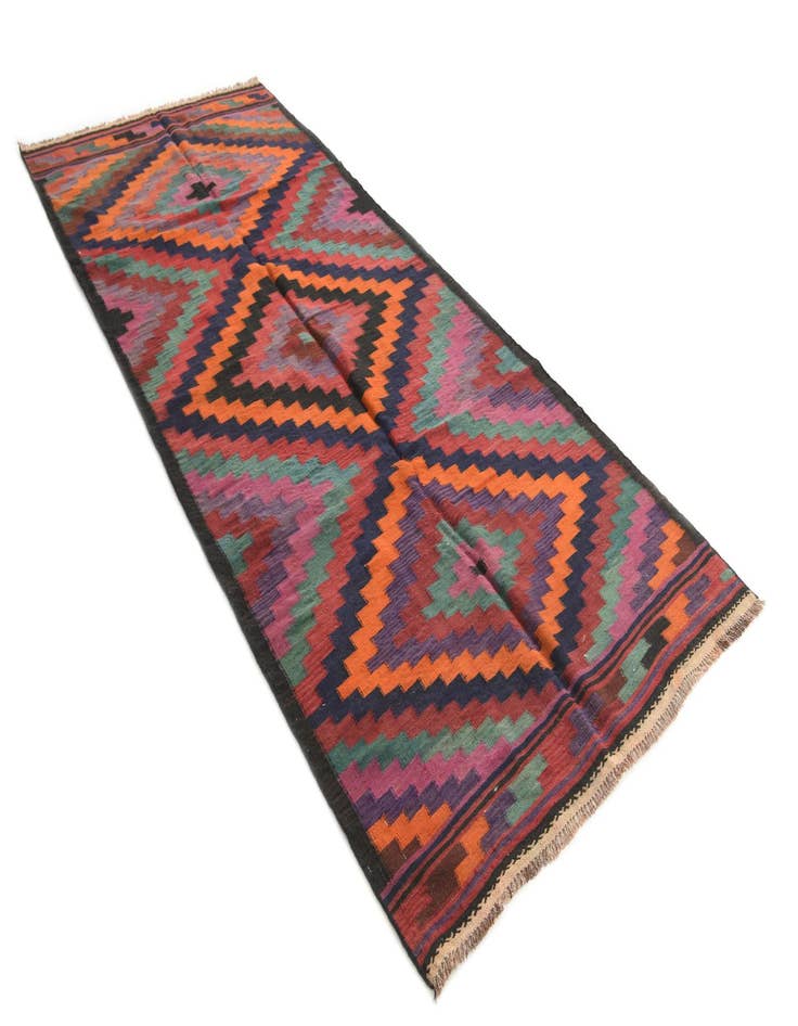Detail image of  4' 3 x 10'  Hand Woven kilim Fars Wool Runner Rug