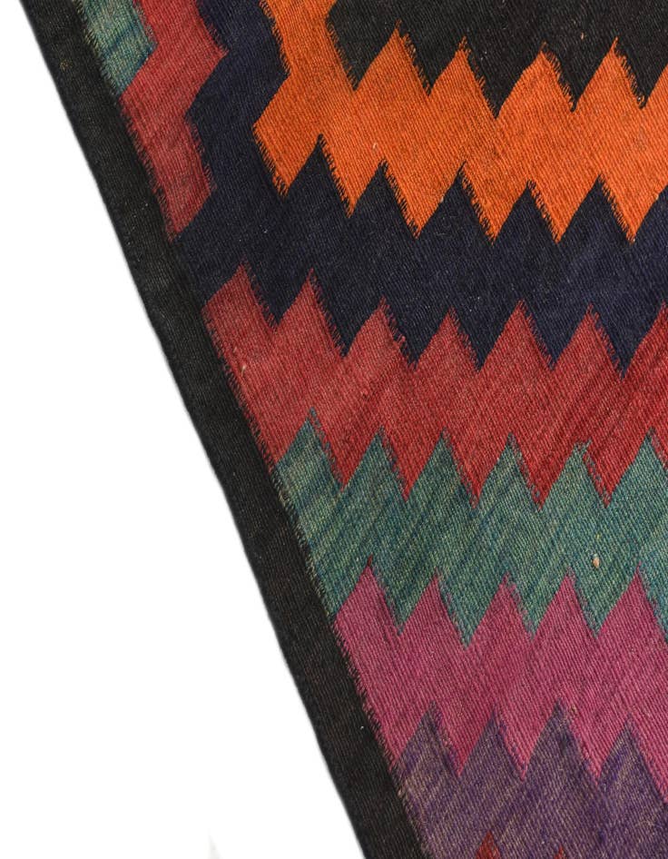 Detail image of  4' 3 x 10'  Hand Woven kilim Fars Wool Runner Rug