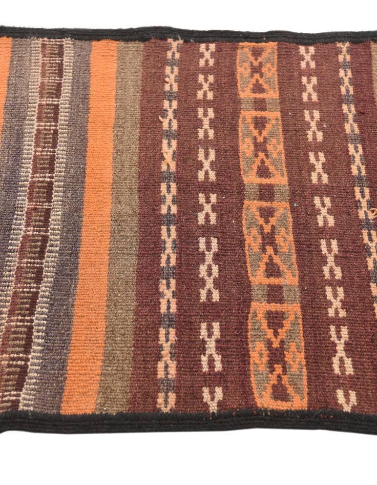 Detail image of  2' 4 x 10' 1  Hand Woven Kilim Fars Wool Runner Rug